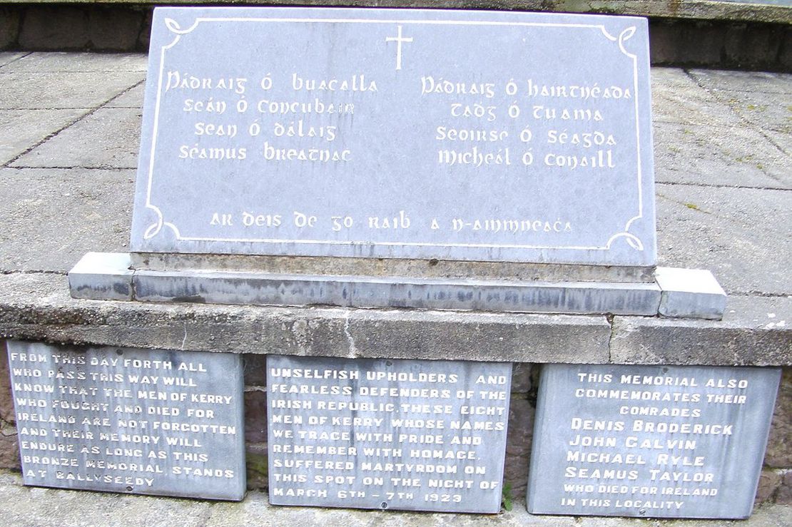 Eight republican prisoners are executed by use of a mine at Ball seedy, Co. Kerry