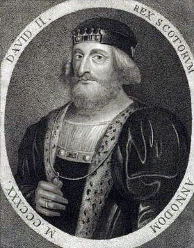 King David II Bruce of Scotland, born.