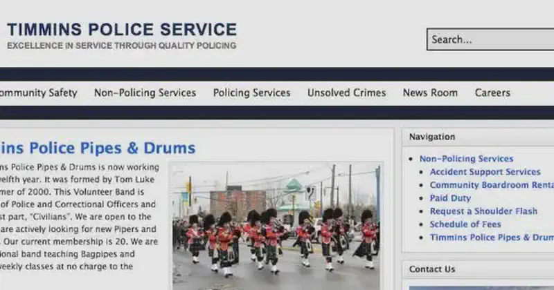 timmins police pipes and drums