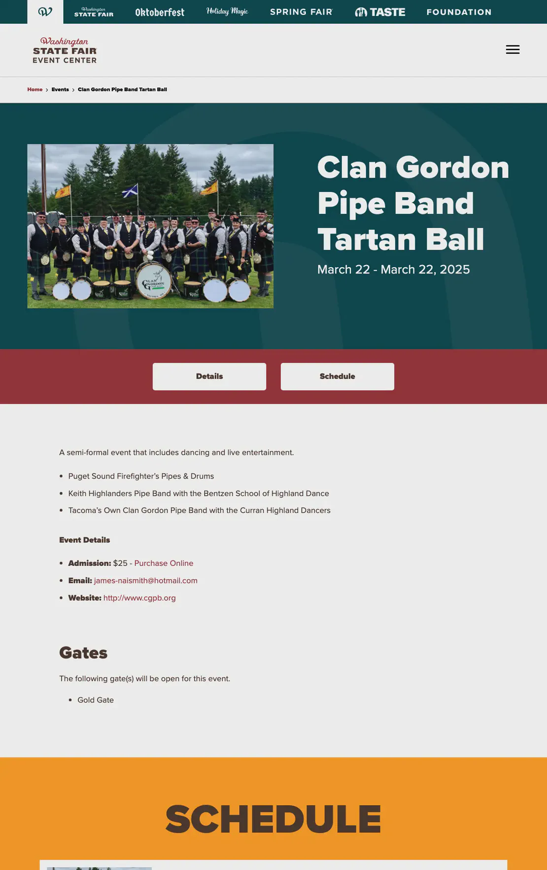 Clan Gordon Pipe Band Tartan Ball