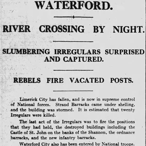 Free State army takes Waterford
