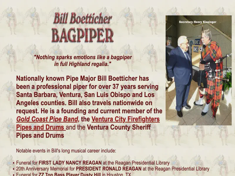 Website preview for www.piperbill.com